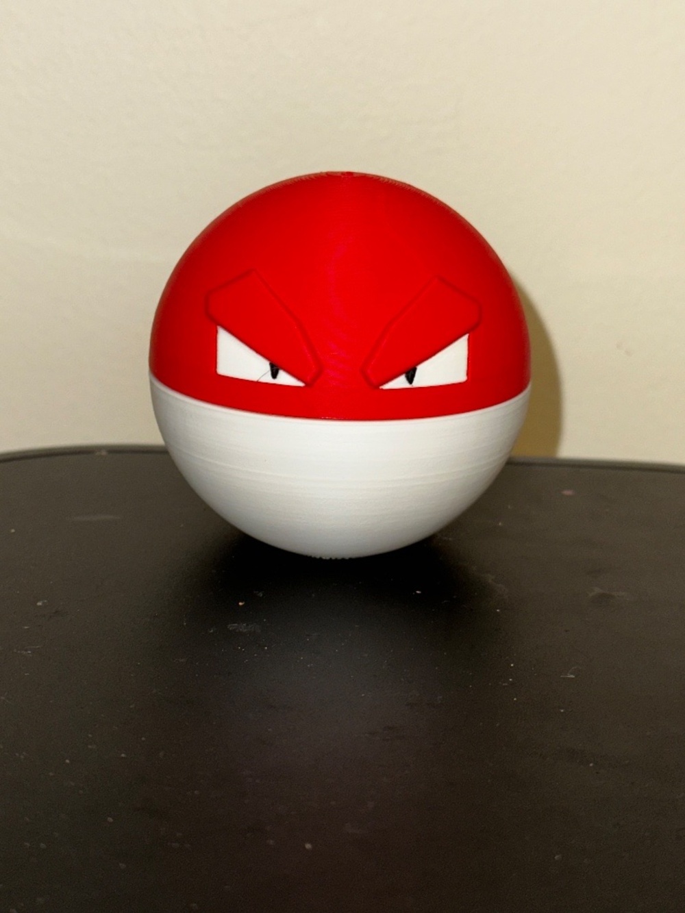 Angry Eyes Red White Sphere Display – 3D Printed Electric Orb Monster